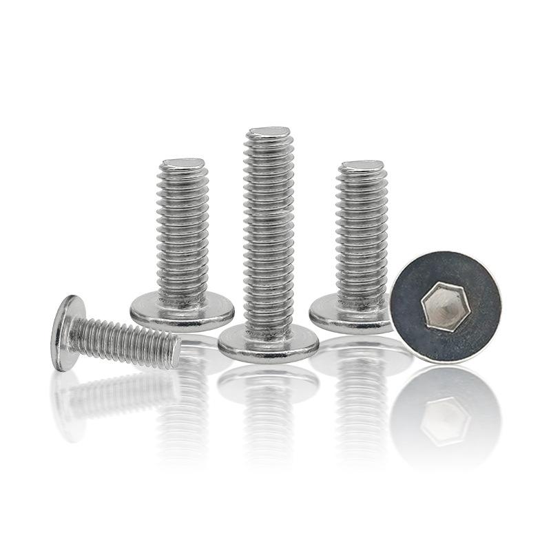 304 Stainless Steel Low Profile Flat Head Hex Screw CM2-M8 M6X6 (10 pcs)