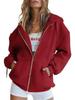 Felpa con zip metallica unisex transfrontaliera - Colore tinta unita, Giacca Autunno/Inverno