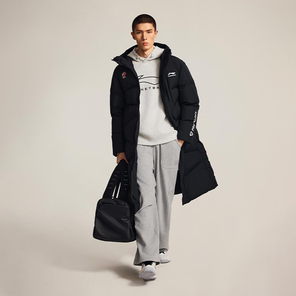 Li Ning CBA Collection Puffer Jackets Men's Black Hooded Moderate Other AFMV015-1