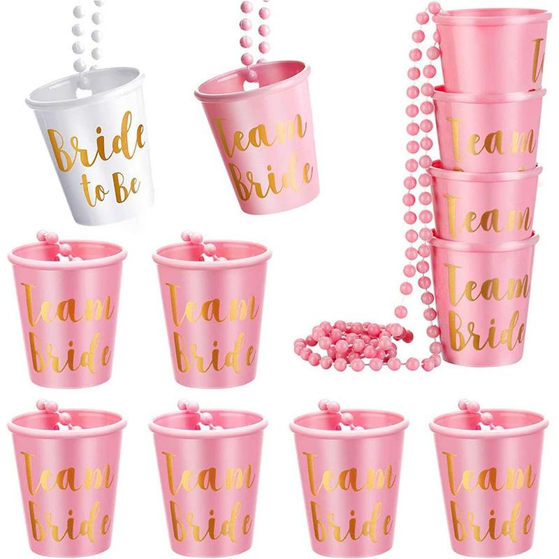 Popular Prom & Bachelorette Beaded Chain Shot Glass Necklace