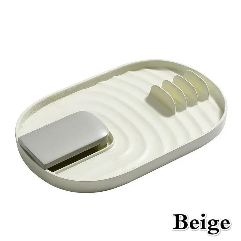 Kitchen Candy Color Storage Shelf Plastic Pan Pot Cover Lid Rack Stand Holder Collapsible Support Multifu Storage Drainage Racks