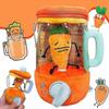 Plush Carrot Juicer Toy,Carrot Juicer Plush Toy,6 Inch Carrot Blender Plush, Fun Drawstring Rotatin