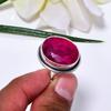 Ruby - Dyed Quartz Gemstone 925 Sterling Silver Ring V8491, Red Ring, Oval Ring, Valentin's Day Gift, Gift For Her, Birthday Gift, Handmade Jewelry, S