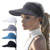 Wide Brim Sun Visor Hat UV Protection High Ponytails Visor Cap Trendy Empty Top  for Women