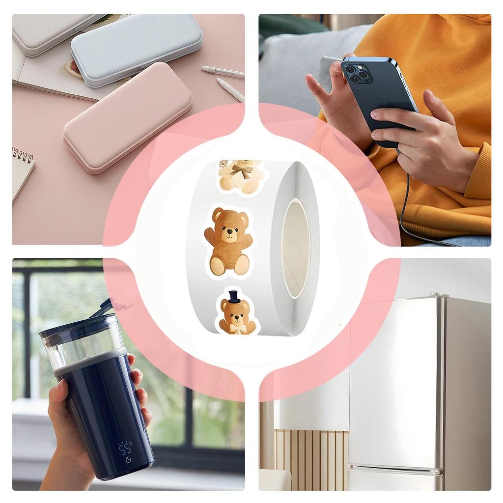 Cute Bear Stickers Long Lasting No Fading Decals Cute Cartoon Stickers For Kids Family Friends Indoor Outdoor Fridge Planner