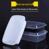 Miao Jiayi 1000ML White Disposable Plastic Takeaway Meal Boxes with Raised Lids