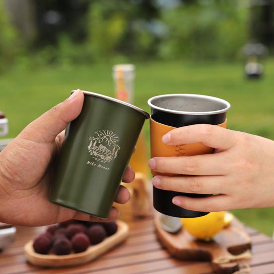 Stainless Steel Drinking Cup Heat-Resistant Rustproof Food Grade Dishwasher Safe Outdoor Camping Beer Tea Cup Coffee Mug