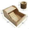 Casa per criceti in legno con scala, divertente habitat, decorazione, giocattolo, nascondiglio per gerbilli di piccole dimensioni