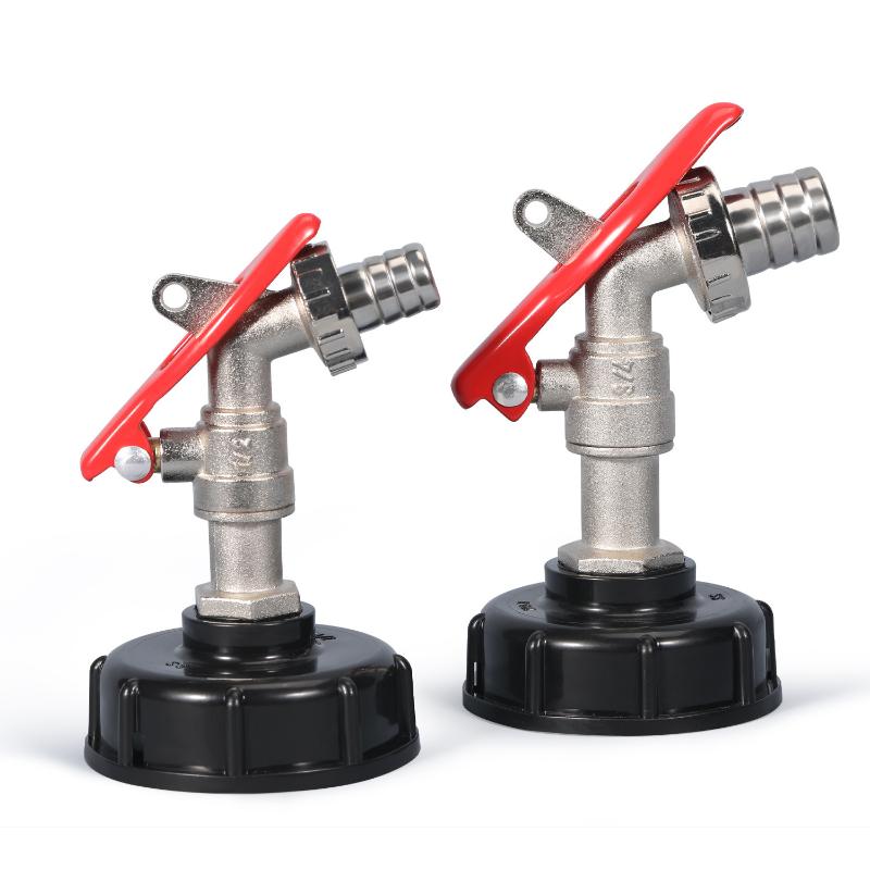 Brass Ibc Tank Valve Faucet With Lock 1/2 Inch Tonne Switch Adapter Zinc Alloy Water Tap For Ibc Tank Accessories