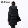 Jinyujie Women's Mid-Length Stand Collar Puffer Down Jacket