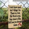 2D Flat, 11.8x7.87Inch Retro Metal Wall Sign with Religious Inspirational Quote & Cardinal Bird Design - Rustic Farmhouse Home Decor for Living Room