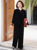 Mom's Gold Velvet Spring Suit: Elegant Three-Piece Chinese Style Set for Middle-aged & Elderly Women - 2026 Spring/Autumn Collection.