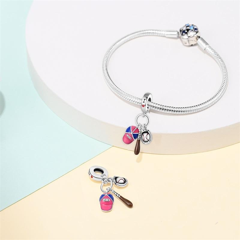 Sports Series Copper Football Badminton Boxing Yoga Ballet Charms Beads 3Mm Diy Fine Jewelry