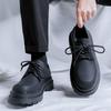 Derby shoes men's matte premium low-top Martin shoes British style black tooling platform casual big head 58864-R