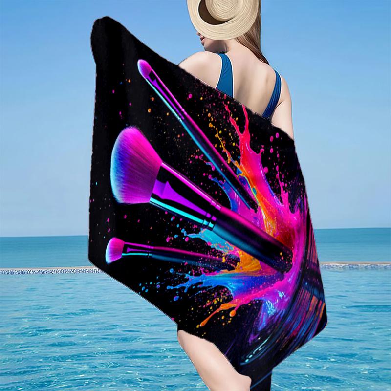 

Colorful Lipstick Collection Beach Towel, Super Soft Microfiber, Gift for Her/Him, Birthday, for Pool, Beach, Travel, Home Decor Fan gifts 70cmx140cm(27x55inch)