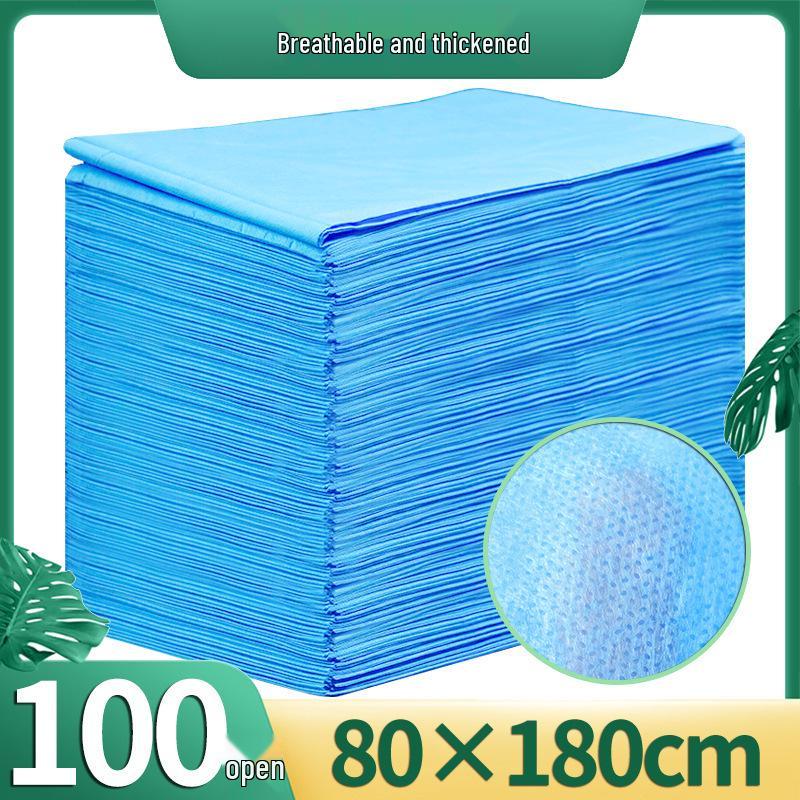 Waterproof Oilproof Disposable Bed Sheets with Hole - Non-Woven, Breathable, 100-Pack