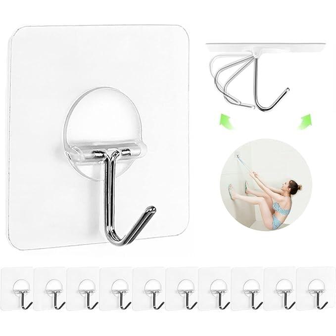 12 Pack Super Sticky Adhesive Pads, Waterproof Transparent, 5.8 X 5.8 Cm, Multipurpose Home Fixing Stickers