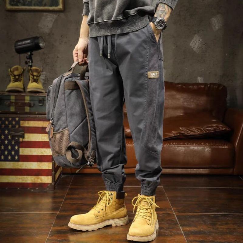Retro Overalls Men's Spring and Autumn New Loose Ankle Trendy Brand Men's Leisure