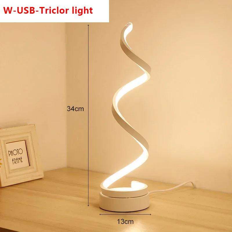 LED Table Lamp USB Plug Eye Protect Desktop Decor Lights For Living Room Bedroom Bedside Study Black/white dedsk Decor Lighting