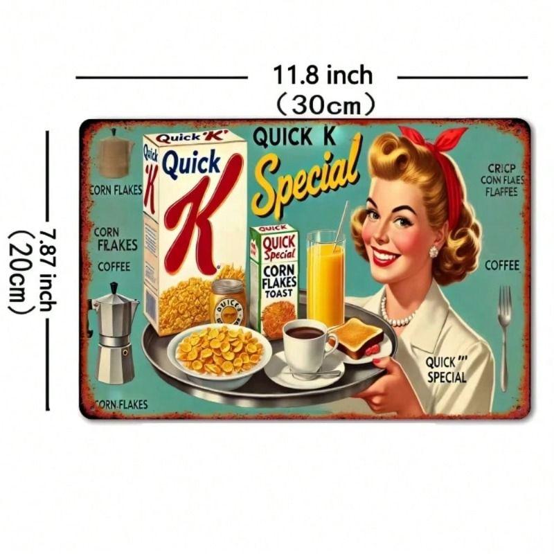Placa Decorativa de Metal para Parede 20x30cm