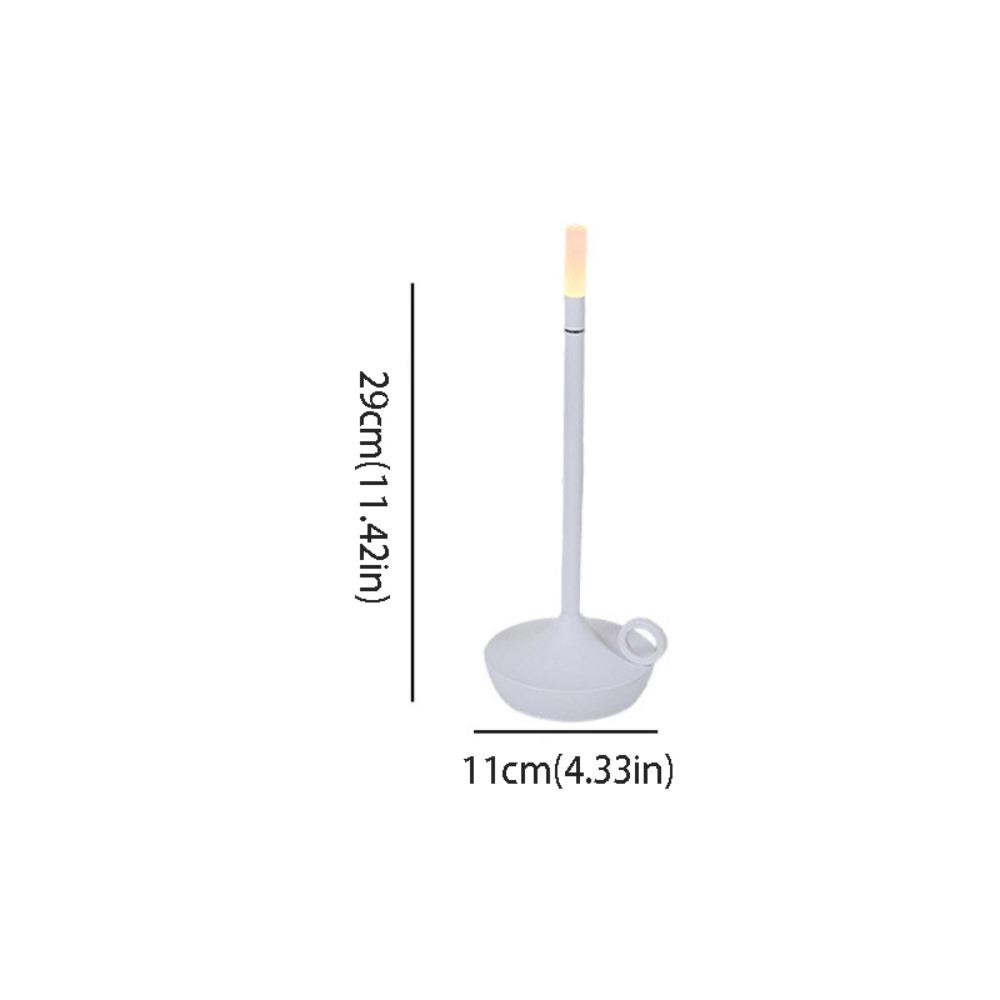 USB Charging Candlelight Table Lamp Metal Construction Touch Control LED Candle Lamp Simple Design LED Light Source