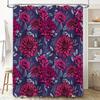 Beautiful Pink Floral Shower Curtain Set for Bathroom Decor Waterproof Fabric with Hook Rings Various Size Options Available