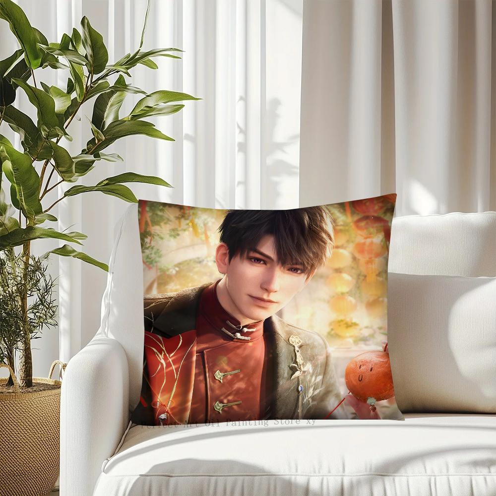 Game Love And Deepspace Caleb Pillow Case Fashion Square Pillowcase Bedroom Sofa Room Ins Decoration Leisure Cushion Cover
