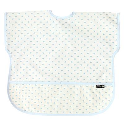 Pli? Infant Waterproof Short-sleeved Bib, 43 Cream Sky Heart, 1 Piece, 1 Piece