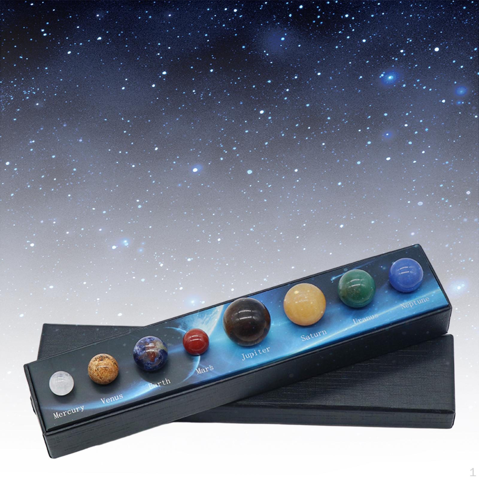 

Bodies Gemstone Solar System Set for Adults and Kids - Educational Astronomy Decor boxed