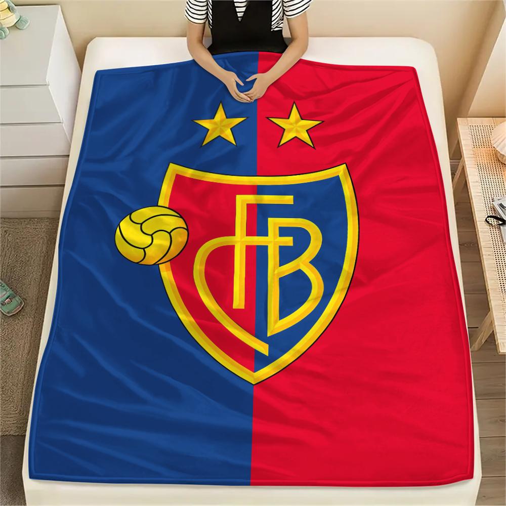 

1PC Footballclub Basel Print Flannel Blanket, High quality All Seasons, Home Decor, Warmth and Comfort, Perfect for Christmas Gifts 150cm x 200cm