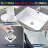 No Overflow Wash Basin Drain Filter Bounce Core Sink Drain Plug Durable Pop-up Sink Drain  Kitchen