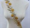 RM-802 Hot Sale Beaded Rhinestone Flower Lace Applique Trim Sewing Motif Embroidery