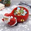 Christmas Decoration Resin Figurines Funny Santa Claus Carrying a Gift Bag Shaped Figurine Holiday Party Candy Plate Ornament