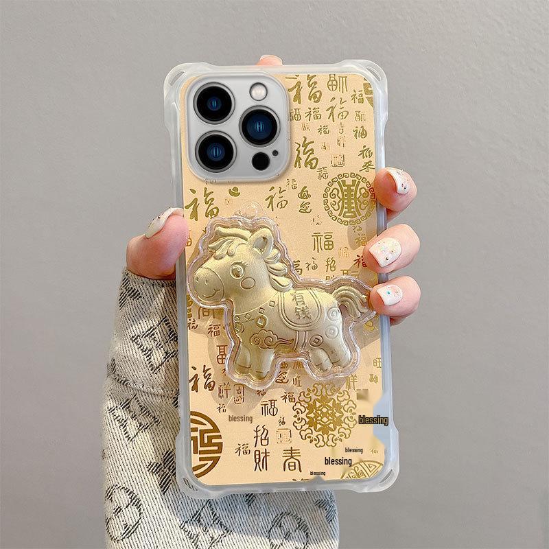 

Premium iPhone 17/15/16 Pro Max Gold Soft Case - New Model iPhone16PLUS