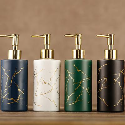 Flacone Emulsione in Vetro 320ML Marmo Press Dispenser Sapone Prodotti da Bagno Flaconi Lozione da Bagno Accessori Decorazione Bagno