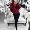 Solid Color Long-sleeved Hooded Coat Fluffy Faux Fur Cardigan Winter Zipper Jacket