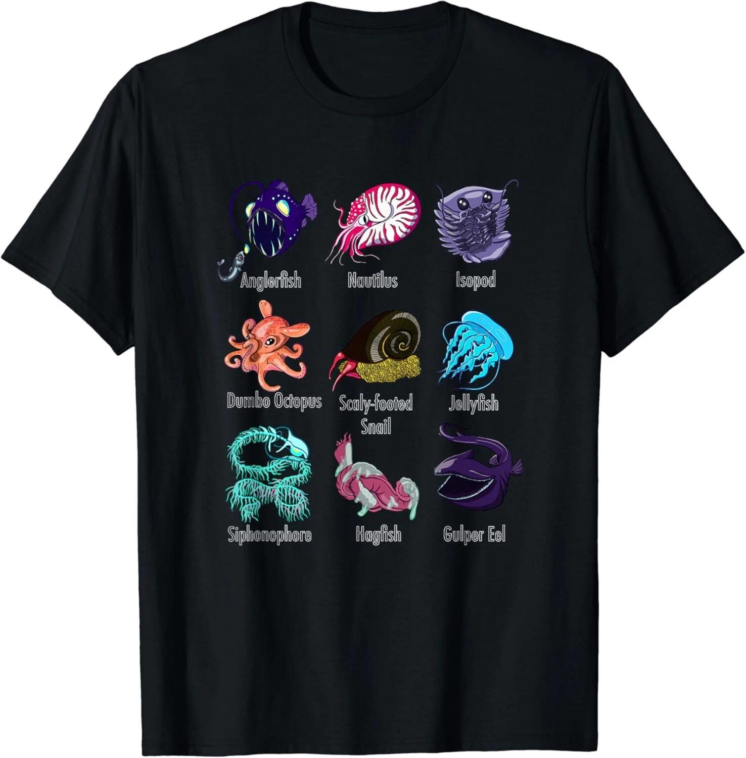 Marine Biology Deep Sea Creatures Gift Unisex T-Shirt 2XL
