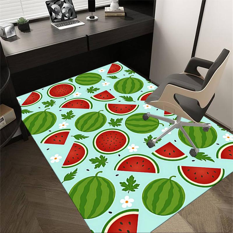 

1PC Watermelon Flowers Non-Slip Floor Carpet Compatible for Office&Living Room&Bedroom&Dining room - Flat-Weave Machine-O333 60cm by 90cm