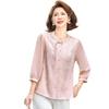 Hodo New Chinese Style Floral Blouse for Mid-Aged Women