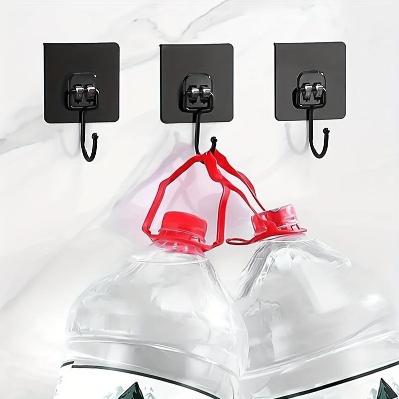 10pcs Self-Adhesive Towel Hooks, Waterproof Rotating Wall Hangers, Strong Adhesive Bathroom Kitchen Organizer for Door Pantry