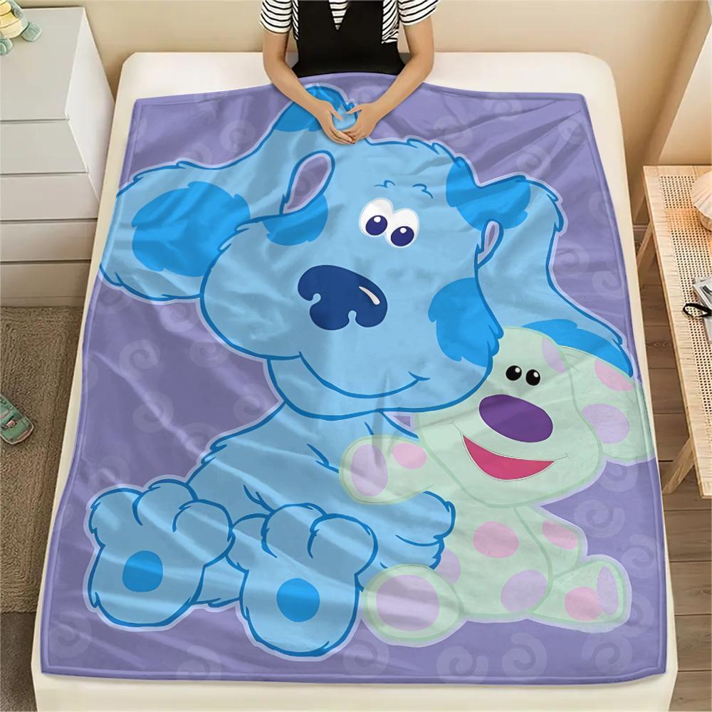 1 Manta de Franela con Estampado de Blue's Clues, Alta Calidad para Todas las Estaciones, Decoración del Hogar, Calidez y Comodidad, Perfecta para Regalos de Navidad