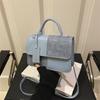 Winter Patchwork Texture Trendy Crossbody Bag Small Square Bag Commuter Shoulder Fashion Fashion Foreign Style Handbag This Year