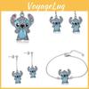Blue Lilo Modern Bear Necklace Rhinestone Detailing Casual Office Looks
