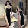Style Bell Sex Lingerie Sexy Nun Clothing Cosplay Hollow Uniform Home Slits Seduction Passion Dress