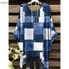 T-shirt Bohemian Chic Oversize Semplice Vintage con Stampa Floreale Orlo Irregolare Girocollo Abbigliamento da Donna alla Moda e Versatile