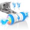 Interactive Cat Toy, Electric Automatic Robotic Cat Interactive Teaser With Super Low Noise Design And Four Feather Accessories For Stimulating Cats H