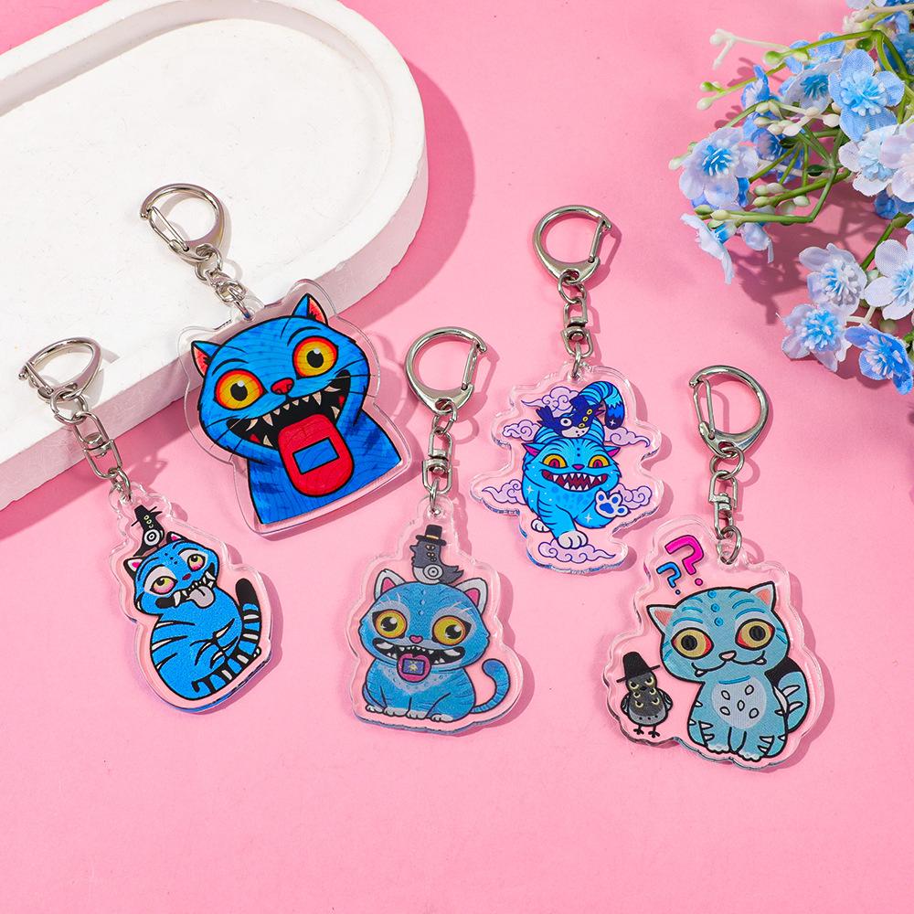 New Cute Cartoon Witch Hunter Double sided Keychain Backpack Pendant Personalized Accessories