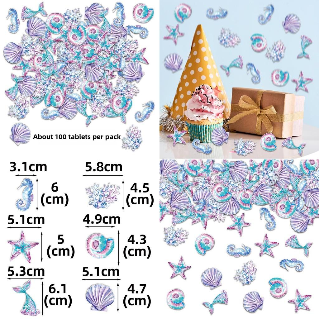 Mermaid Starfish Coral Birthday Party Decor Confetti With Paper Material For Baby Shower Celebrations