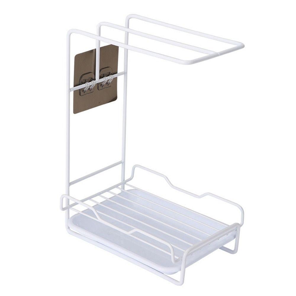 Wall Mounted Sponge Drainage Rack Black/White Drying Drain Rack Soap Sponge Holder  Kitchen