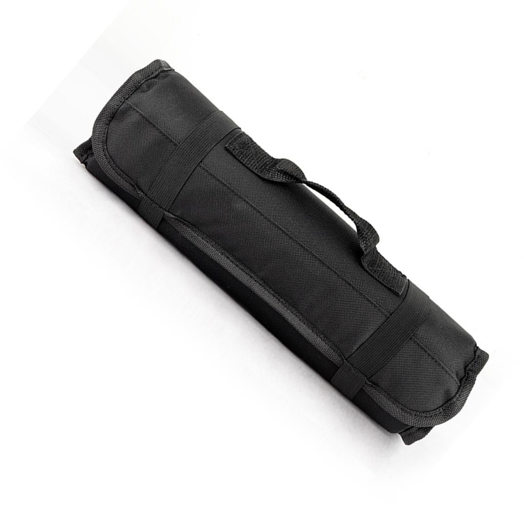 Chef Tool Roll Bag Oxford Cloth Portable Fork Tool Case Holder Pouch with Handle for Culinary Traveling